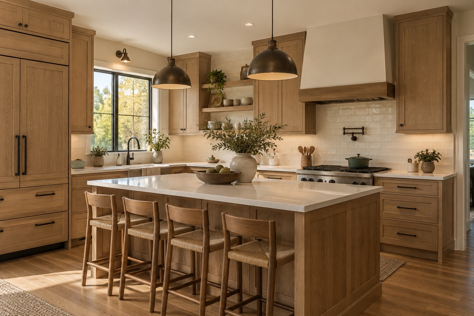 Illustrative completed kitchen remodel